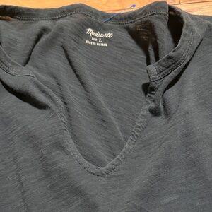 Madewell Charcoal V-Neck Tee
